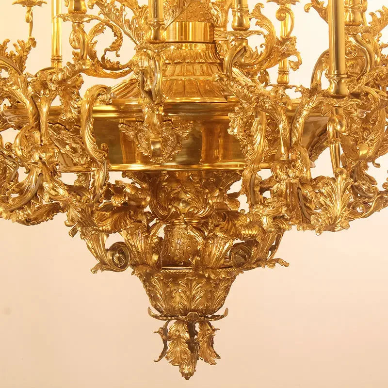 Mid Century Big Pendant Light Baroque Bronze Lamp Church Copper High End Lighting Royal Antique Brass Chandelier