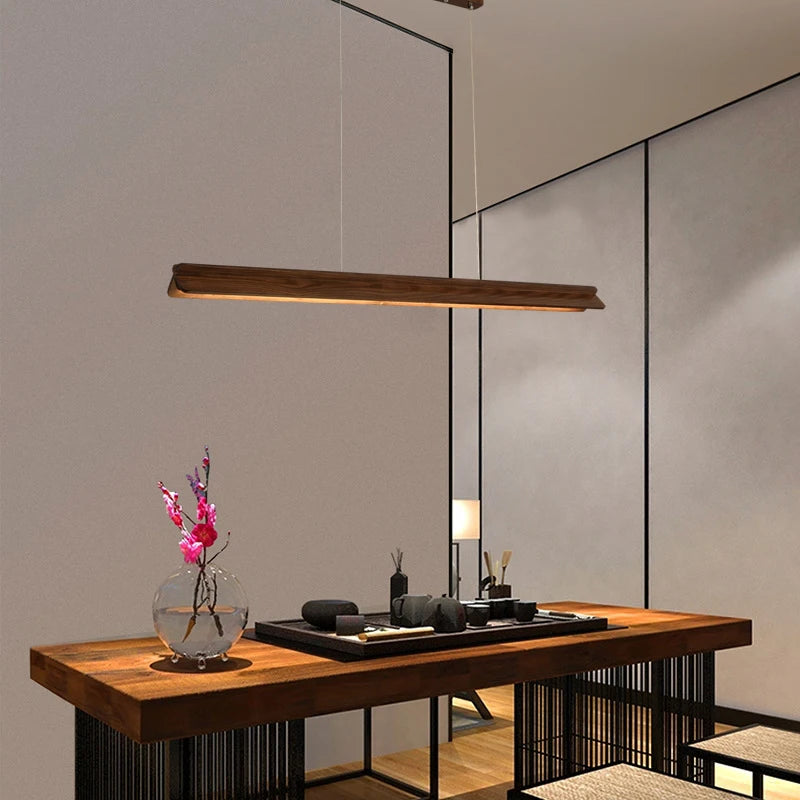 Modern Ceiling Chandeliers Eye Protection Wood Pendant Light Restaurant Study Lights Home DecorationHanging Lighting LED Lamps