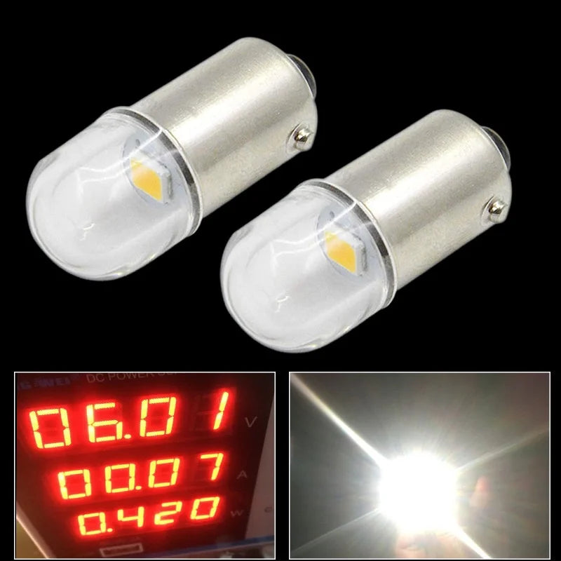 4PCS Led Bulb BA9S BAX9S BAY9S BAW9S 1SMD2835 6v 12v 24v Car Interior Dome Trunk Light Motorcycle Side Parker Lamp