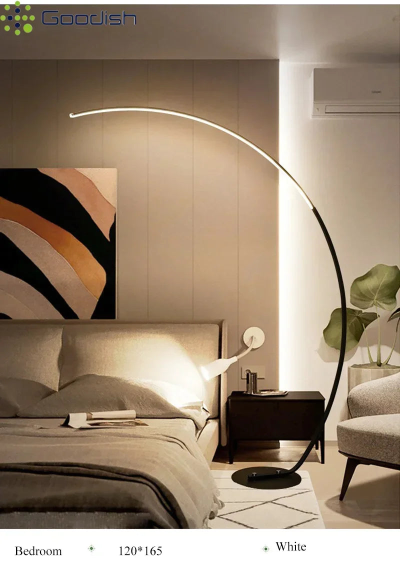 Modern Nordic LED Floor Lamp | Minimalist Fishing Light for Study & Living Room