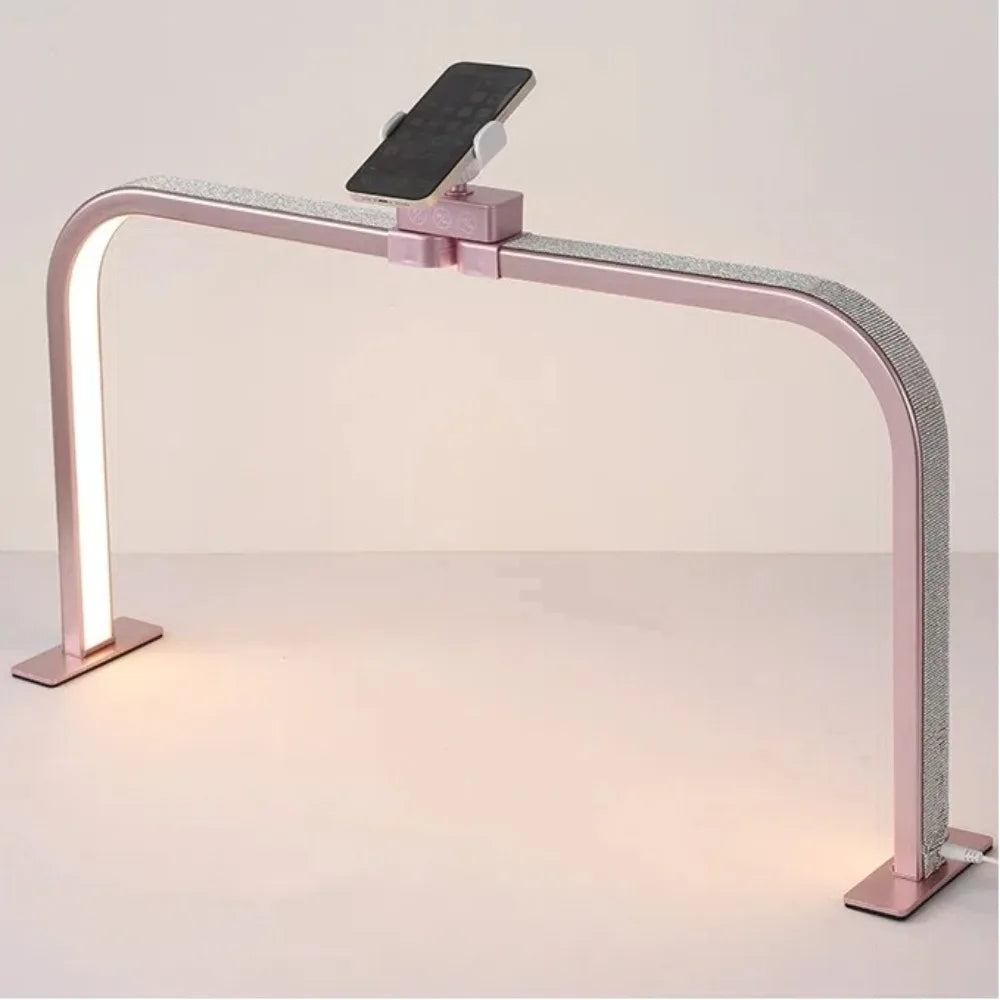 Half Moon U-shaped Nail Light for Desk Foldable Square Nail Tech Lamp 3000-6000K Dimmable Table Light bracket LED Nail Desk Lamp