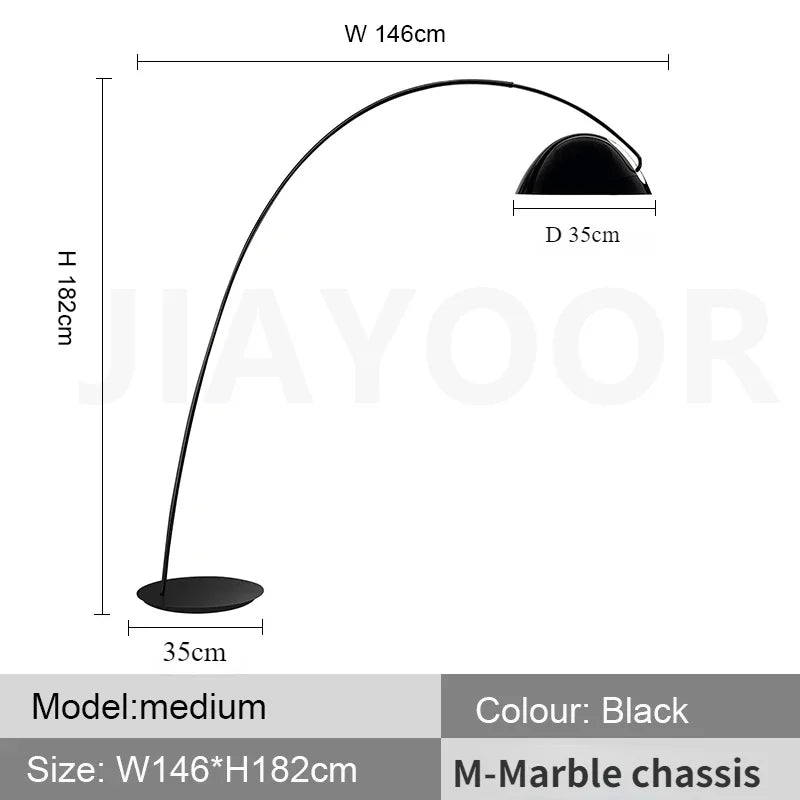 Nordic Light Luxury Fishing Rod LED Floor Lamp - Modern Vertical Arc Standing Light Fixture for Living Room Sofa & Bedroom Bedside