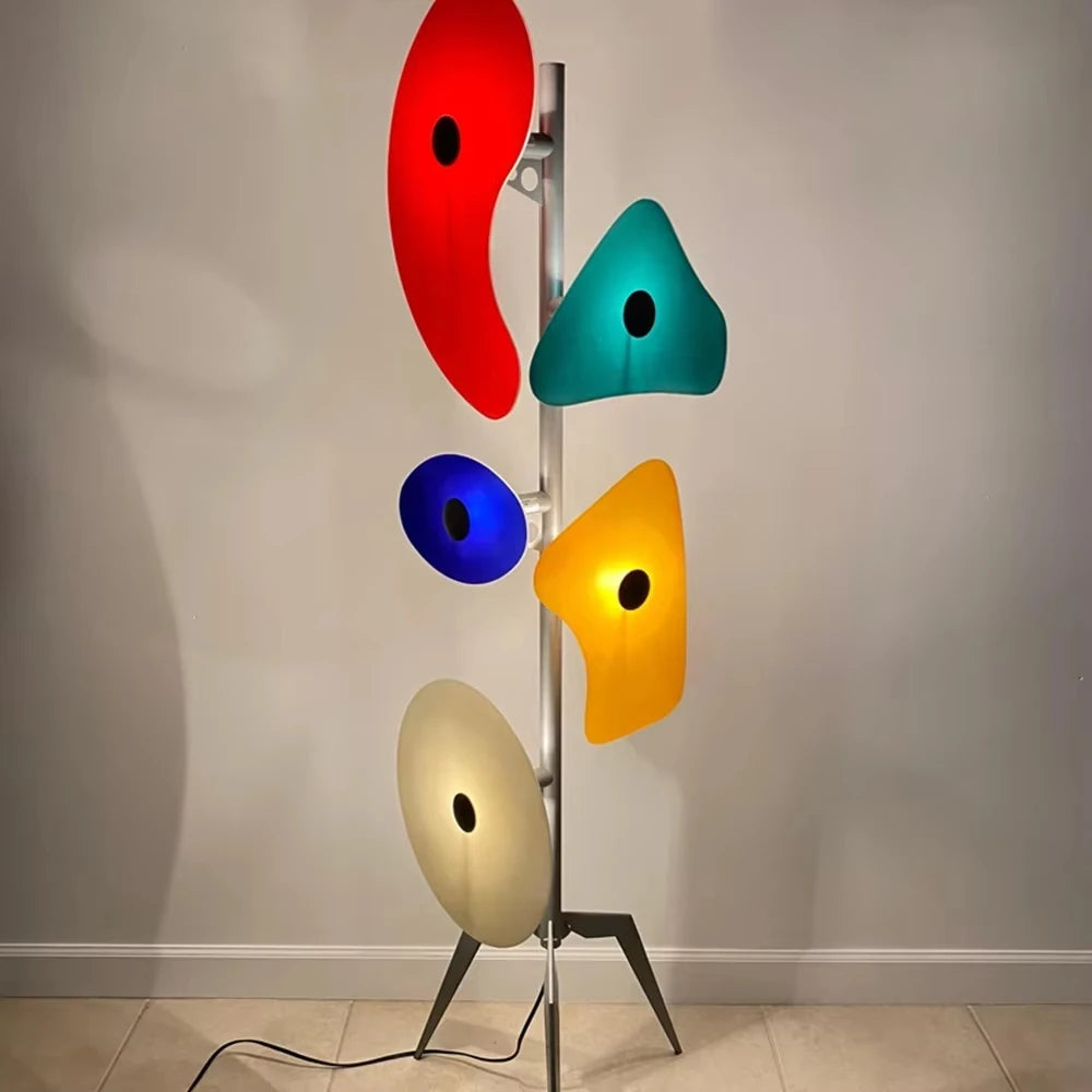 Modern Creative LED Floor Lamp - Artistic Designer Standing Light Fixture for Living Room Accent & Bedroom Bedside Decor