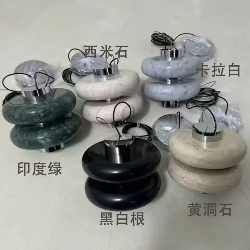 Duplex Minimalist Marble Pendant Lights High-end Light Luxury Restaurant Lighting Living Room Study Window Pendant Light