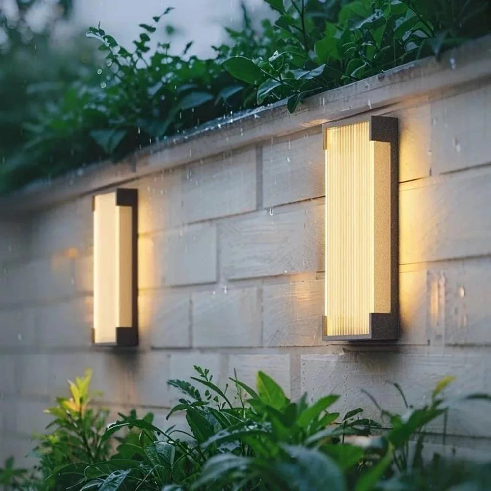 Outdoor Waterproof Stainless Steel Wall Lamp with PC Lampshade - Modern Exterior Sconce Light Fixture for Fence, Entrance & Underground Garage