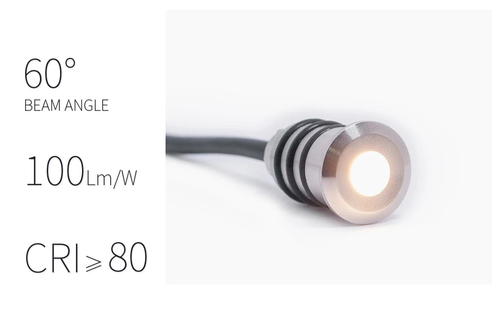 Mini LED 12V 0.5W Deck Light Recessed Outdoor Led Spot Waterproof IP68 Step Light Garden Path Star Decor Underground Spotlight