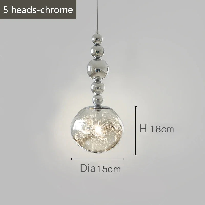 Retro Luxury Lava Pendant Light Nordic Restaurant Bar Table Lamp Italian Minimalist Bedroom Headboard Eye Protection Lamp