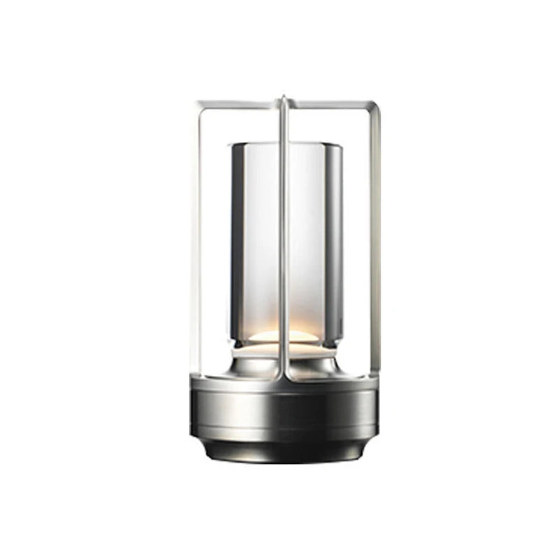 Aluminum Alloy Crystal LED Table Lamp - Rechargeable Touch Atmosphere Night Light