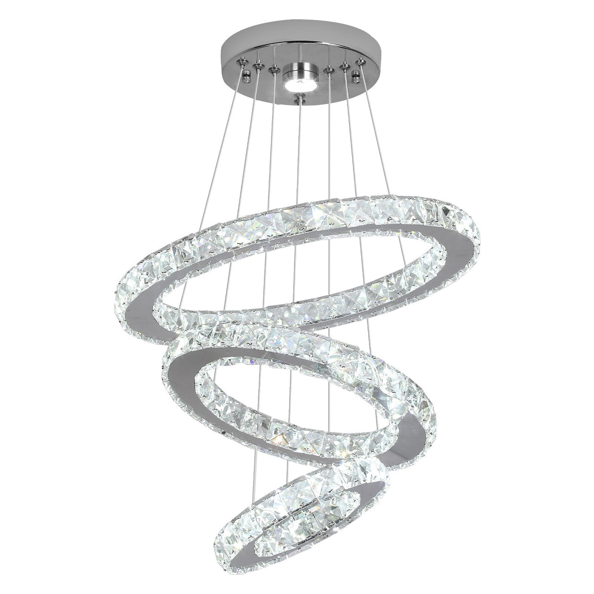 Modern Luxury Led Crystal Chandelier Hanging Lighting Crystal Lustre Pendant Lamparas Ceiling Fixtures Luminaire for living room