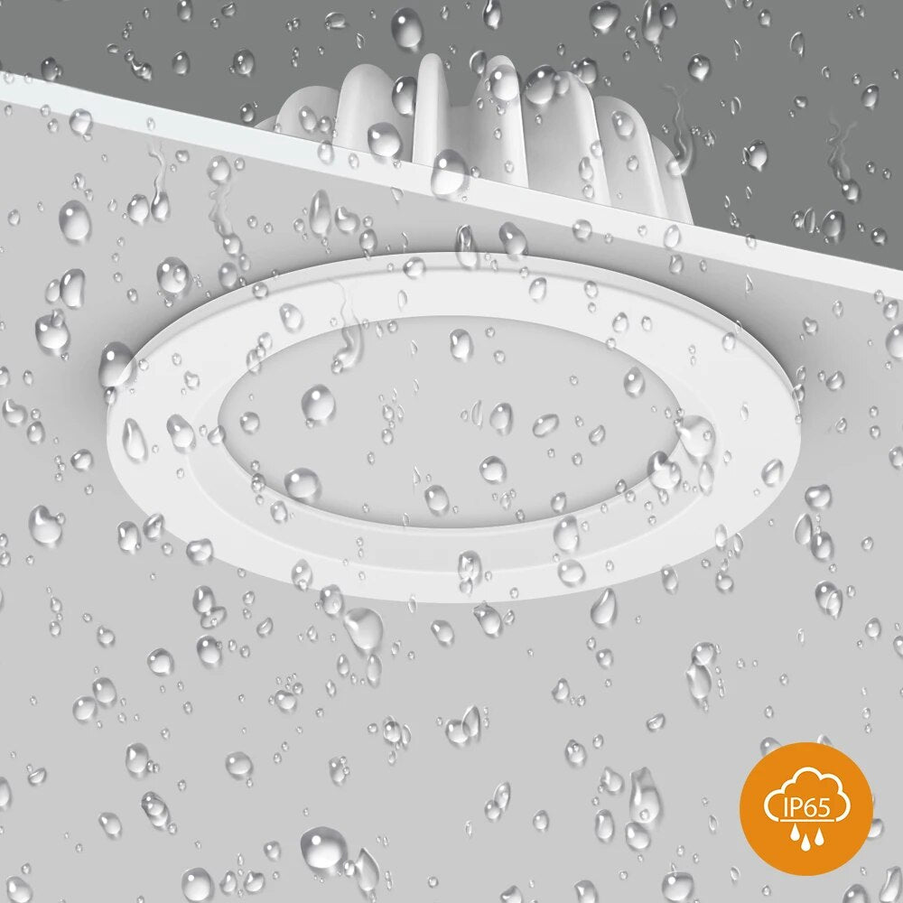 IP65 Waterproof Downlight Spotlights Anti-glare LED Ceiling Recessed Spot Light Anti-glare Kitchen Bathroom Shower Room Lighting