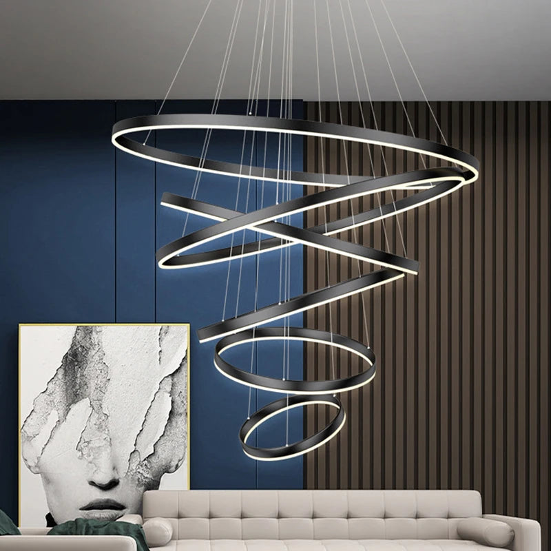 Nordic home decoration, stair chandelier, living room and dining room Pendant lights, ceiling light, indoor lighting