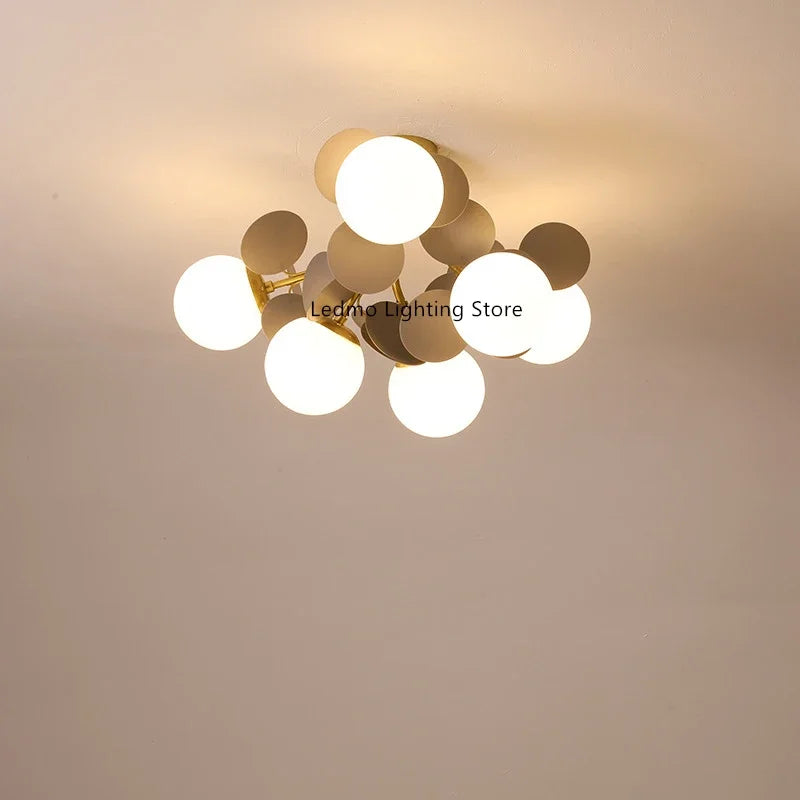2026 Colourful Chandelier Children Bedroom Ceiling Lamp Dining Living Room Kitchen DownLight Glass Bubble