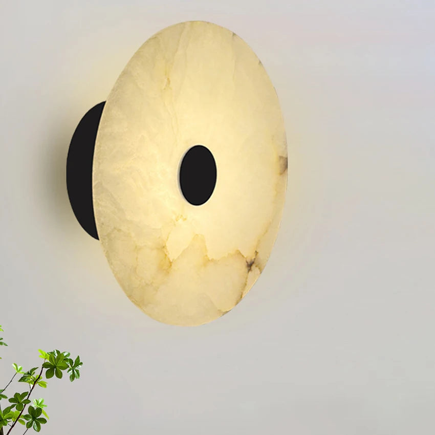 Spanish Marble Led Wall Light Natural Stone Wall Lamp for Living Room Bedroom Corridor Aisle Staircase Home Decor Wall Sconce