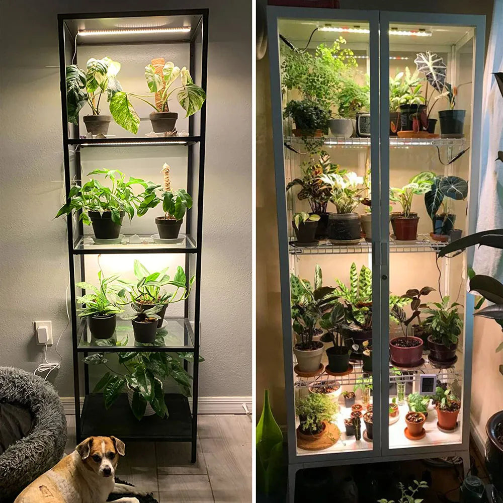 Grow Light Strips Bar for Indoor Plants 42-288 LEDs Sunlight Full Spectrum Plant Lamp with Auto On/Off Timer Dimmable