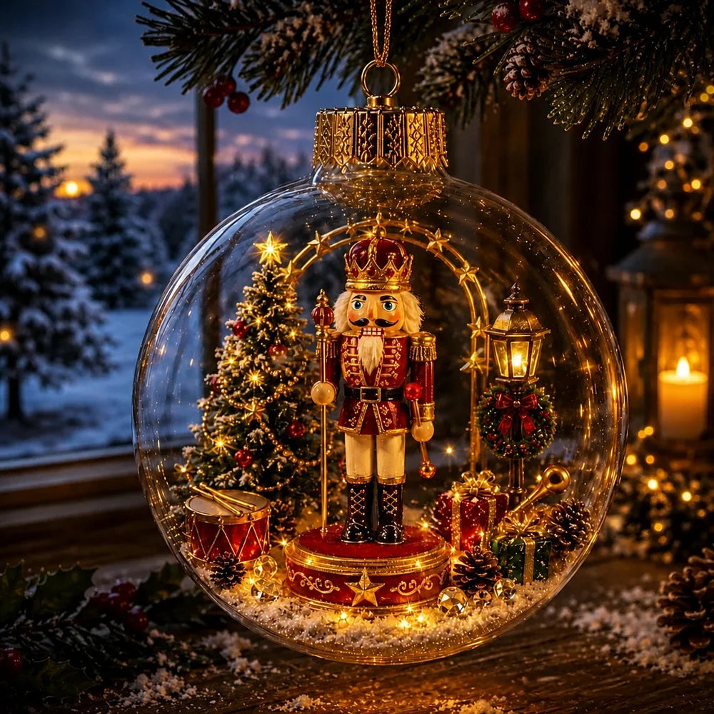 Glowing Lighted Christmas Ball Ornament Glass Hanging Pendant for Christmas Tree Holiday Home Party Decoration Christmas Party