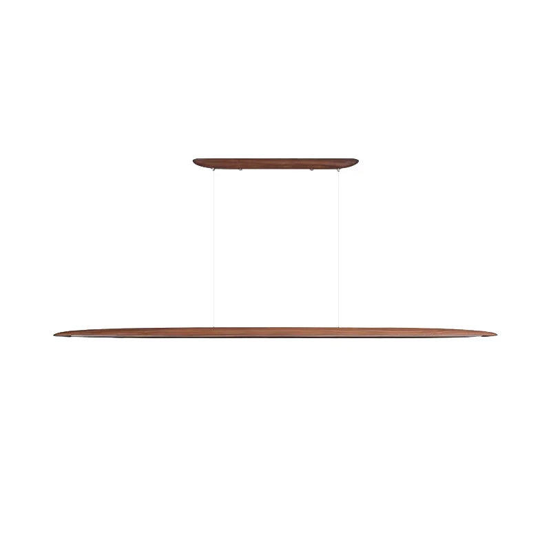 Walnut Wood Linear LED Pendant Light Fixture Dinning Room Light Island Lights for Dining Room Kitchen Island Pool Table