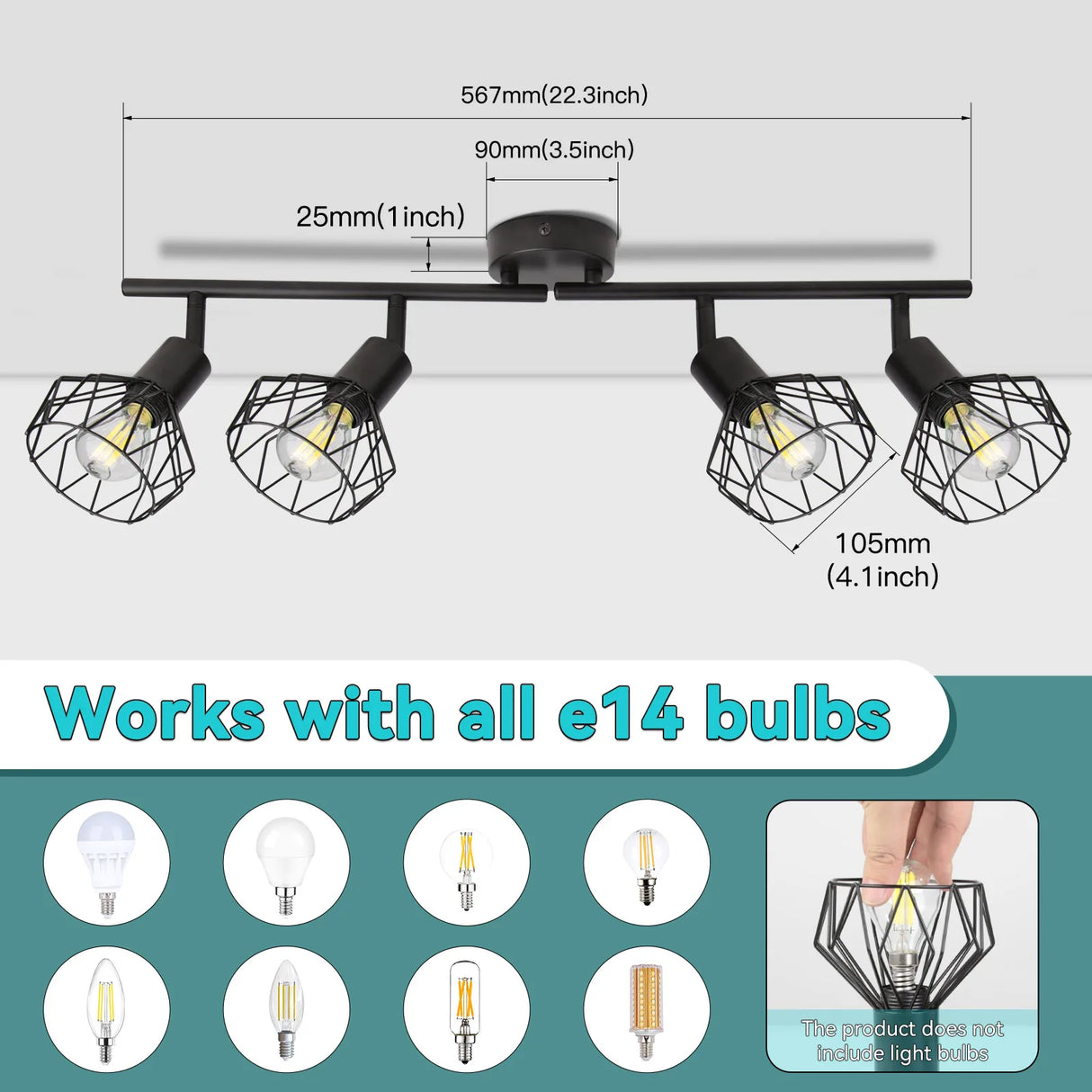 Modern LED E27 Ceiling Chandelier - Adjustable Angle Pendant Light Fixture