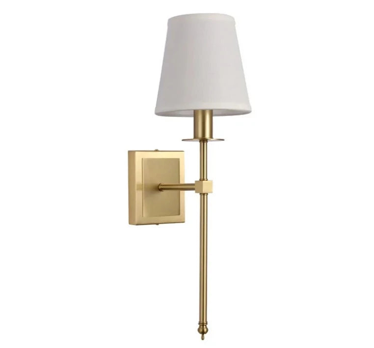 American Copper Wall Lamp Gold Bedroom Bedside Wall Decoration Light Living Room Background Villa Aisle Corridor Wall Sconces