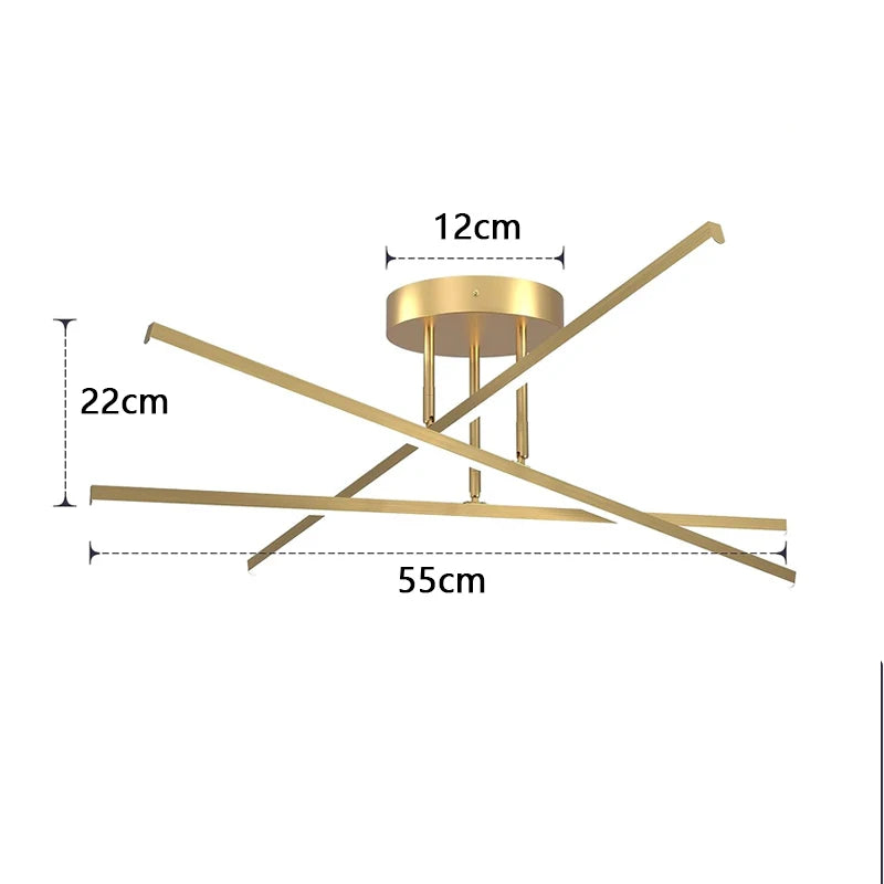 2026 Nordic LED Ceiling Lamp - Modern Minimalist Chandelier for Living & Dining Room