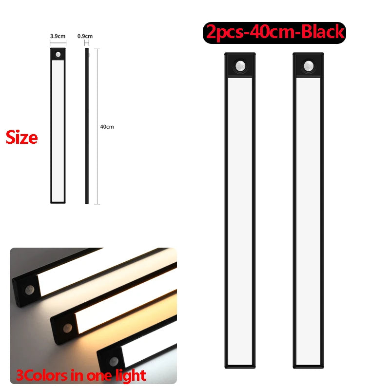 LED Under Cabinet Lights Motion Sensor Led Lamp Wireless Rechargeable Night Light for Bedroom Kitchen Cabinet Indoor Lighting