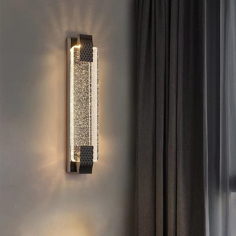 Luxury Modern LED Wall Lamp (Gold/Black) - Decorative TV Background Sconce & Bedside Light Fixture for Living Room & Bedroom