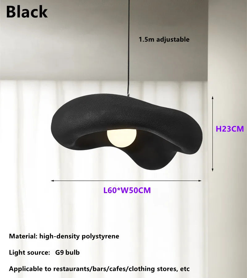 Nordic New Wabi-Sabi Cream Restaurant LED Chandelier Minimalist Bedroom Bar Table Suspend Lamp Homestay Deco Cafe's Hanging Light