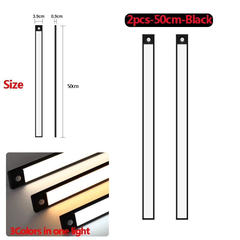 LED Under Cabinet Lights Motion Sensor Led Lamp Wireless Rechargeable Night Light for Bedroom Kitchen Cabinet Indoor Lighting