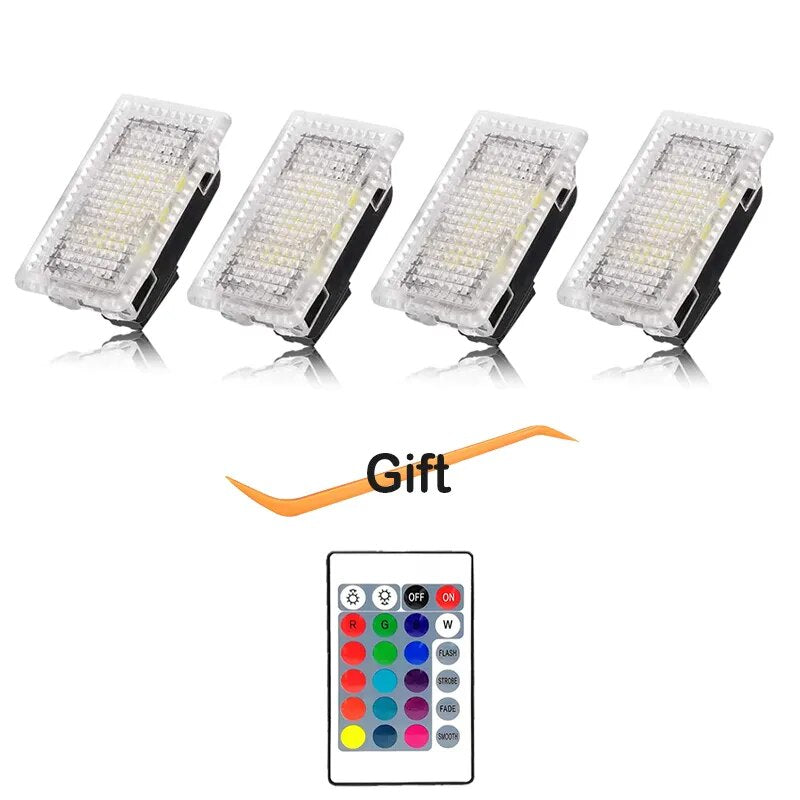 For Tesla RGB LED Lights Bulbs Kit Atmosphere Lamp Projector Trunk Lamp With Remote Control Car Interior for Tesla Model Y 3 X S