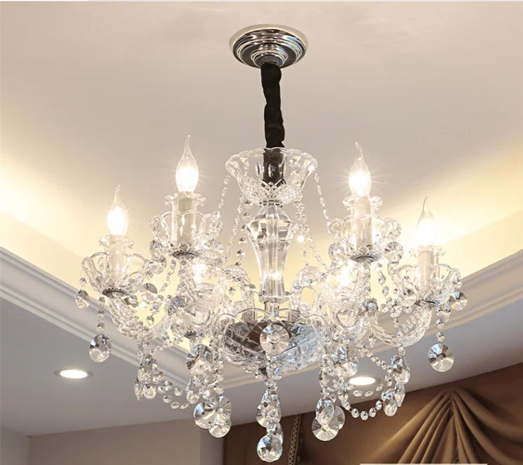 European Imported Egyptian Crystal Lamp Luxury Villa Living Room Pendant Light Simple Candle Dining Room Lamp Study Bedroom 2026
