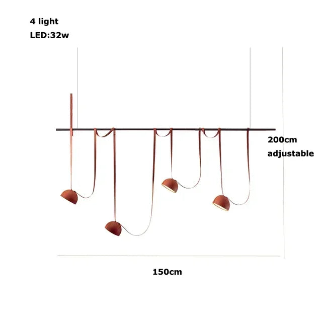 Nordic Modern Restaurant Living Room Study DIY Belt Creative Coffee Shop Design Exhibition Hall Decoration Lighting