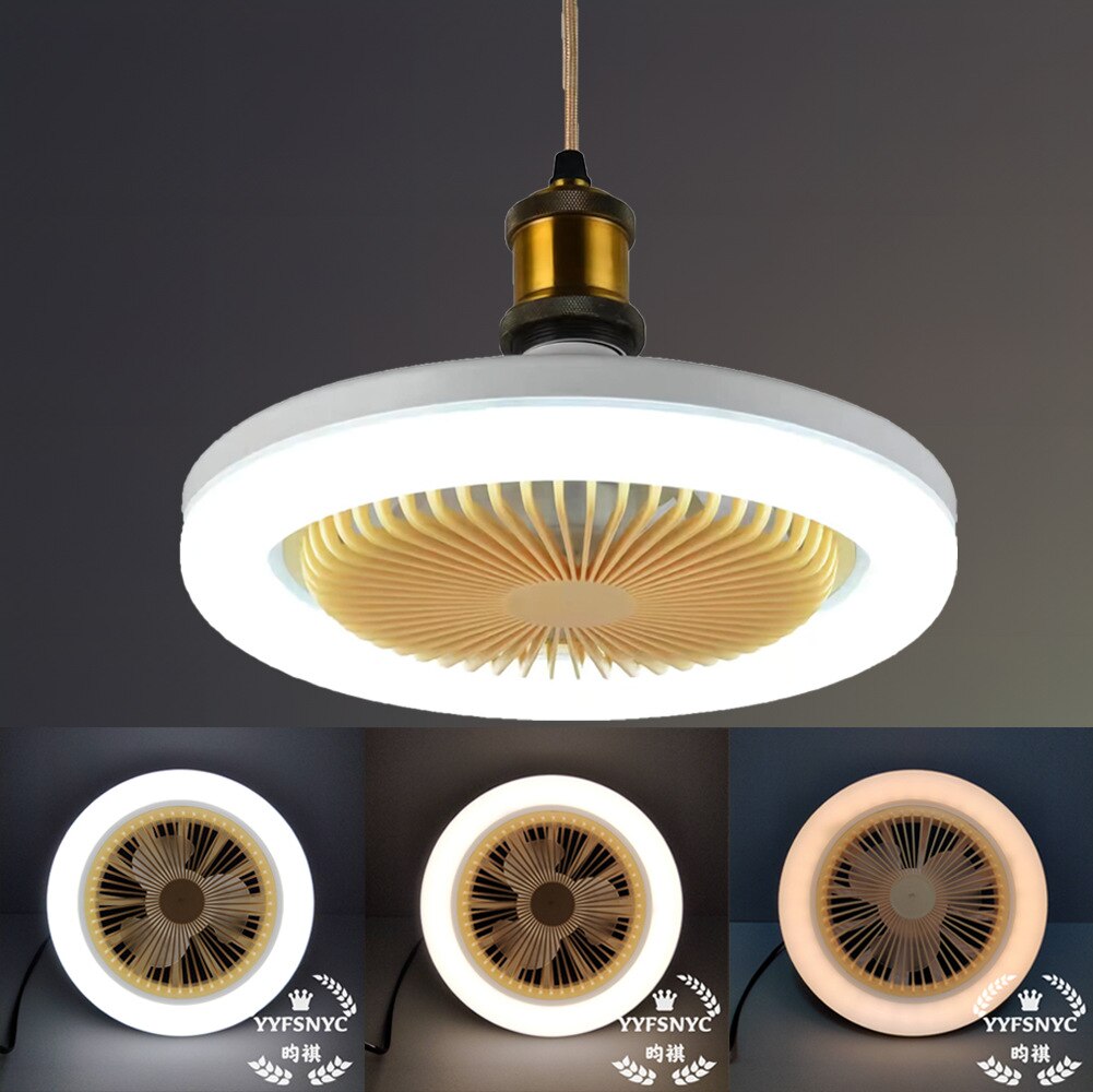 E27 LED Ceiling Fan Light 3-speed Cooling Fan Remote Fan Light 30W Dimmable Ceiling Fan Light Electric Fan Ventilator Light