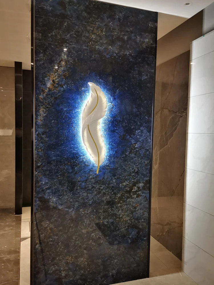interior wall lamp Nordic decoration modern luxury lamp bedroom LED feather wall lamp bedside living room wall decoration home