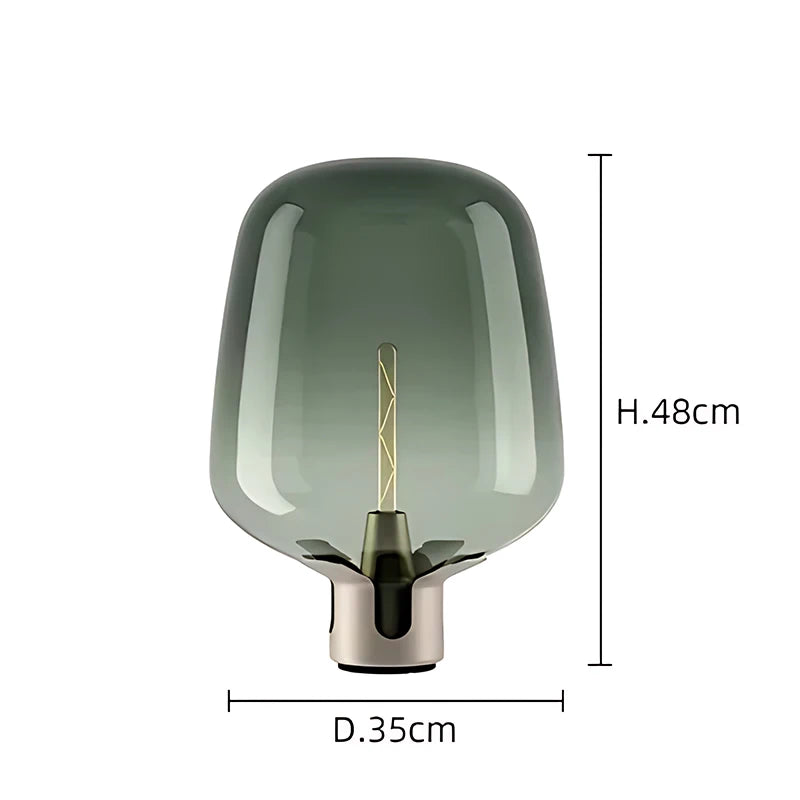 Nordic Creative Fashion Needle Tip Micro Cover Glass Desk Lamp Modern Living Room Study Bedroom Decoration Art Bedside Light