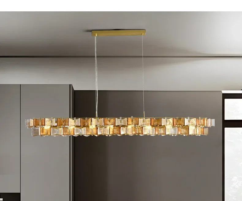 Modern Glass Design Creative Chandelier - Luxury Suspension Light for Living Room