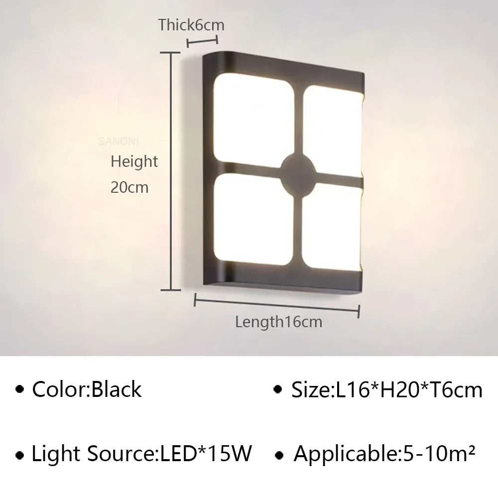 Modern Outdoor LED Wall Lamp Waterproof IP65 For Garden Aisle Balcony Entryway Wall Sconce Home Decoratioan Light Fixture Luster