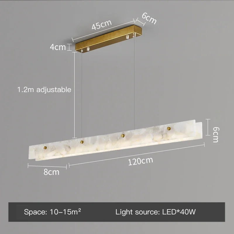 Modern Luxury Marble LED Chandelier - Gold Designer Pendant Lamp