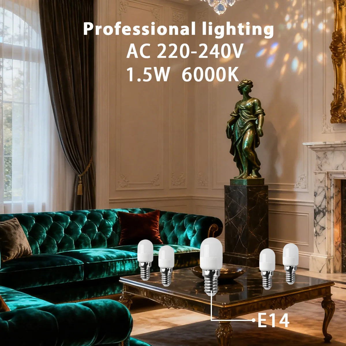 1–10 Pack E14 220V Mini LED Refrigerator & Cabinet Light Bulbs - Compact Night Light Spotlights