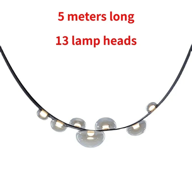 Simple Leather Design Led Pendant Lamp Home Decor Chandeliers Lighting Suspension Luminaires for Living Room Villa Lustre Salon