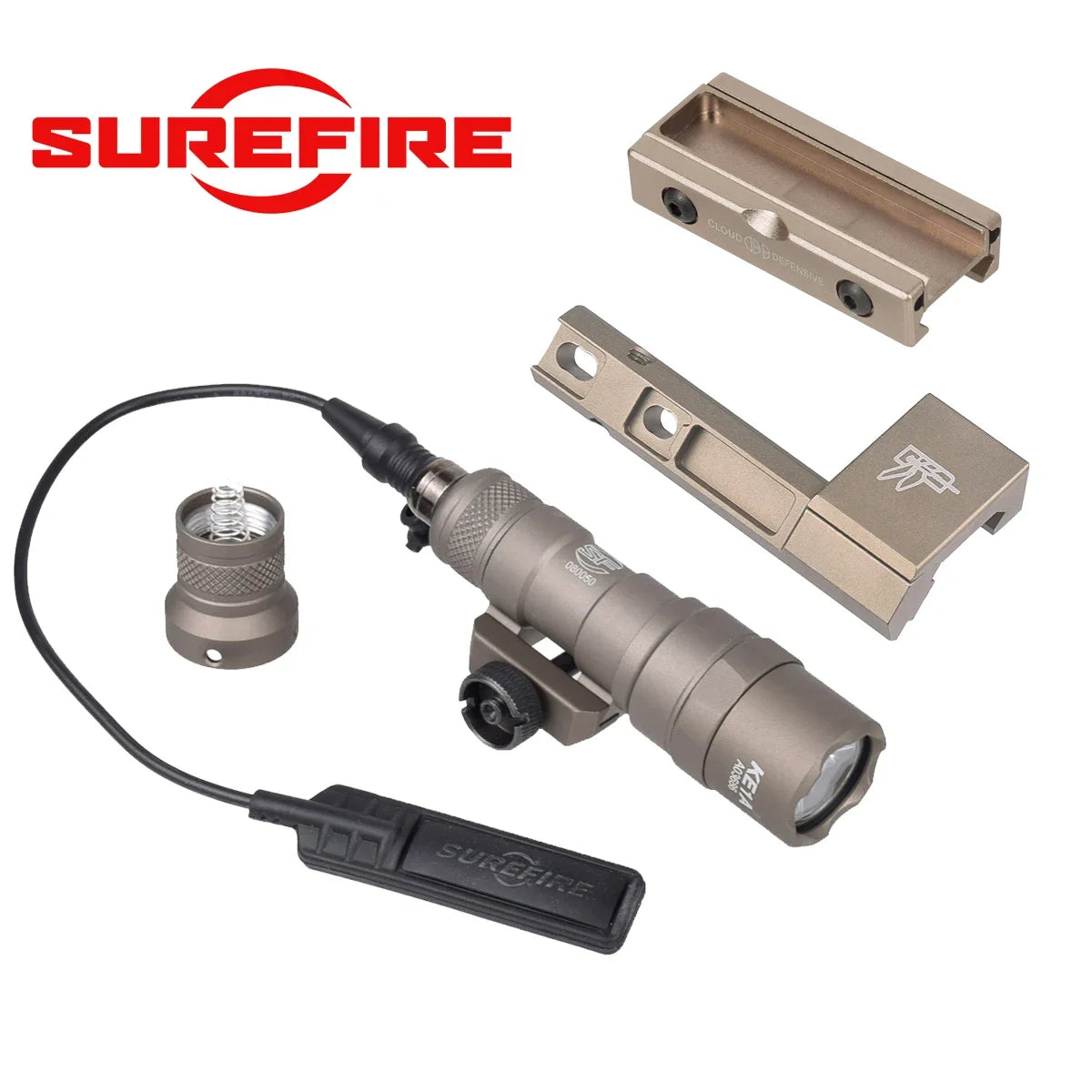 Tactical M300A / M600 Airsoft Scout Light with Thorntail Offset Adaptive Rail Mount (20mm Rail)