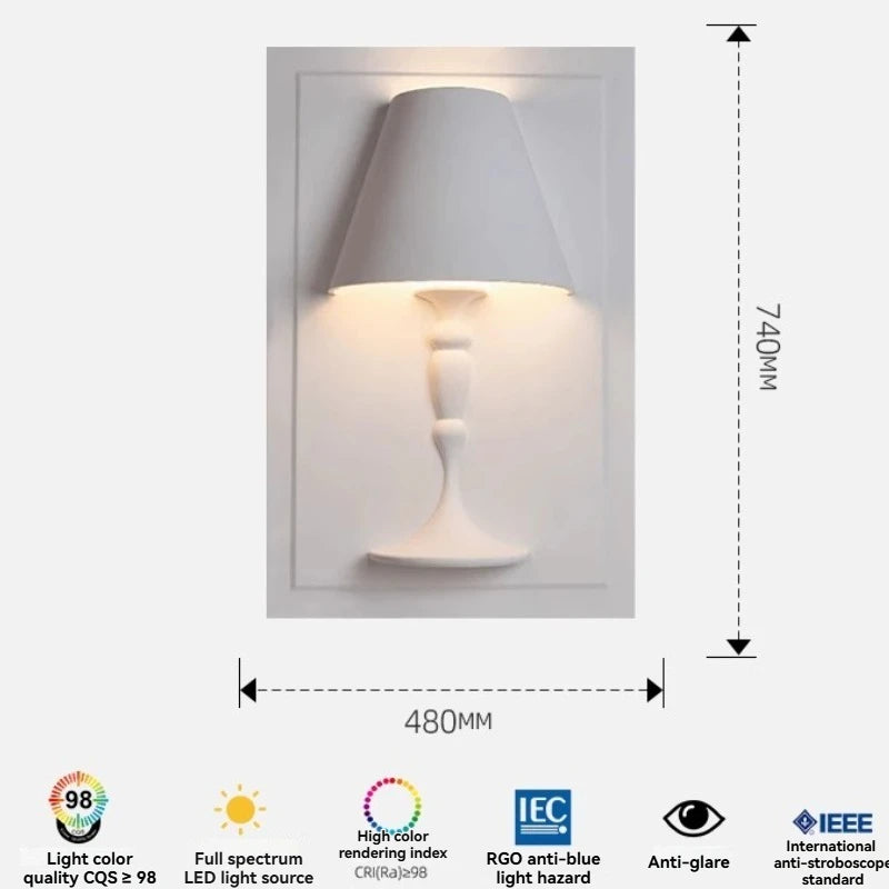 Italian Gypsum Embedded LED Wall Light - Retro Plaster Sconce Light Fixture for Living Room, Hotel Aisle & Exhibition Hall