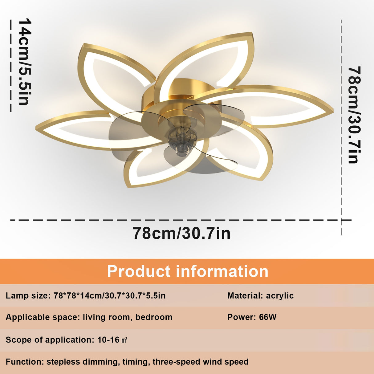 Modern led quiet ceiling fan with light with remote control/app timer creative 6 lights design fan with lamp,