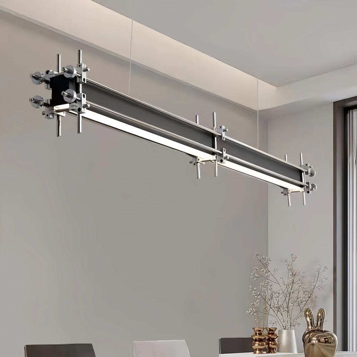 Designer Restaurant Pendant Lights Industrial Style for Cafe Office Bar 80cm to 240cm Long Minimalist Hanging Lamp