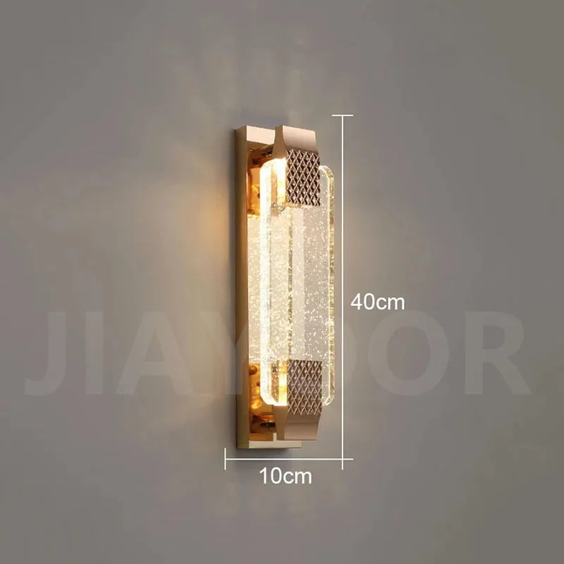 Luxury Modern LED Wall Lamp (Gold/Black) - Decorative TV Background Sconce & Bedside Light Fixture for Living Room & Bedroom