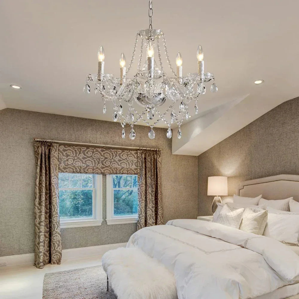 Luxury European Crystal Chandelier - Modern Loft & Living Room Hanging Lamp