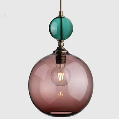 Modern stained glass chandelier Restaurant bar bedside creative bedroom personality model room Pendant lamp home decor Light