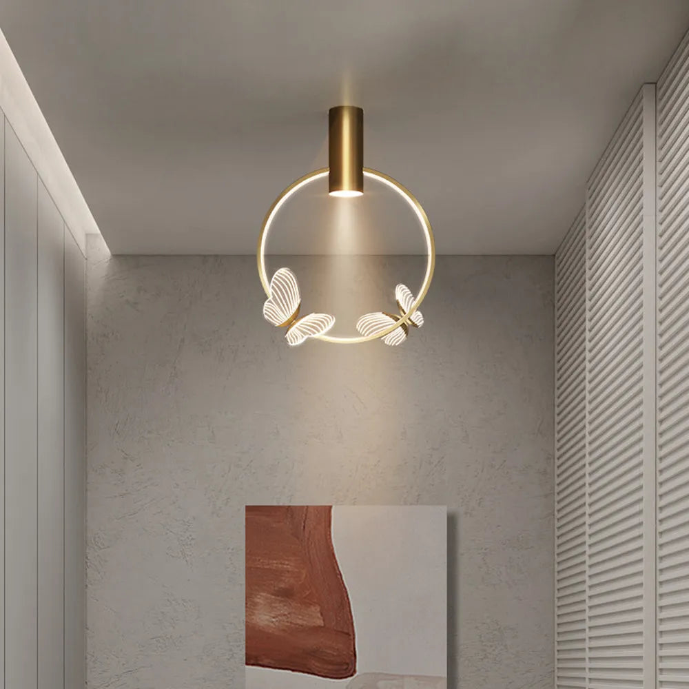 Nordic Luxury Butterfly LED Lights High Quality Bedside Lamp for Bedroom Restaurant Living Room Decoration Acrylic Chandelier