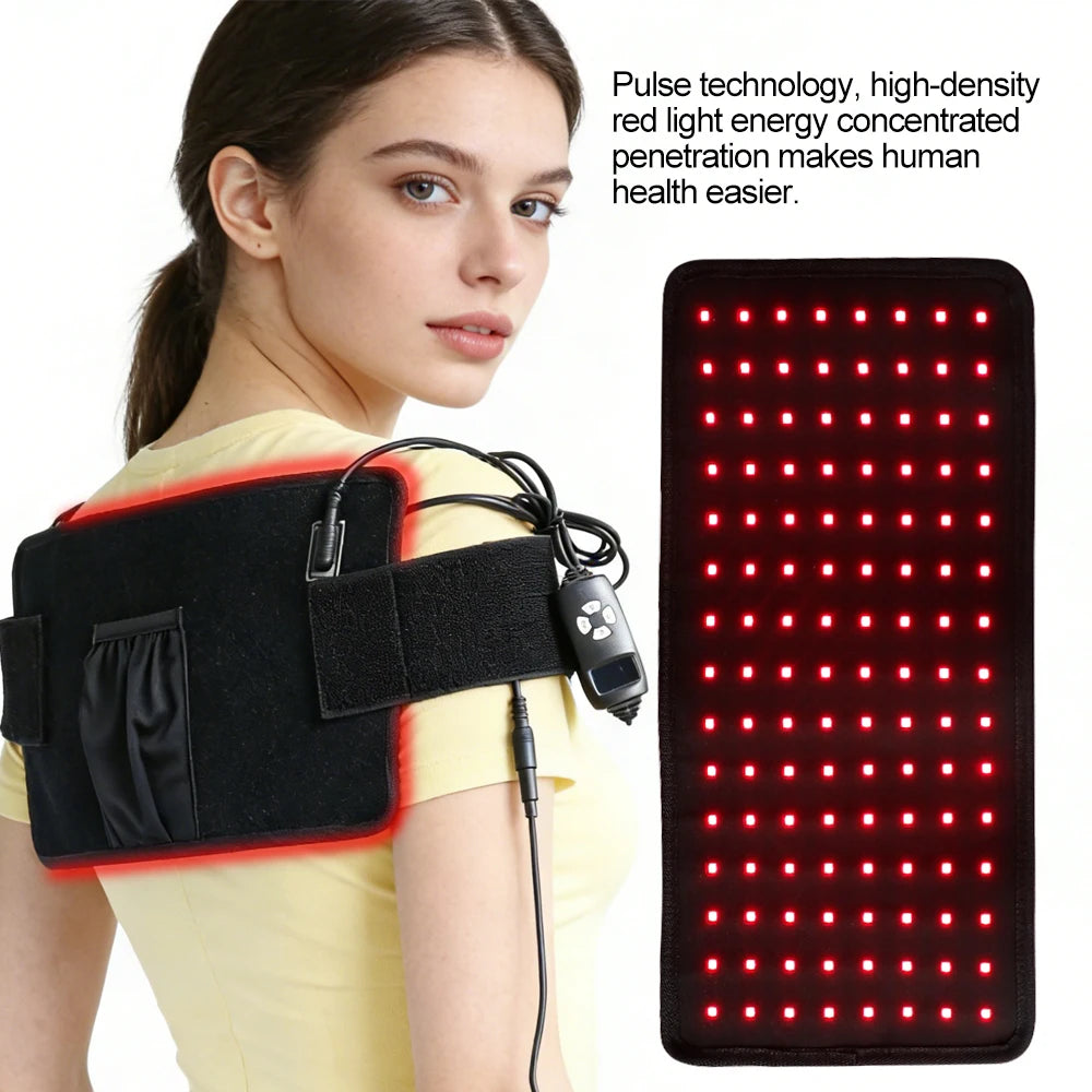 Red Light Infrared Therapy Belt 120pcs LED Devices for Body Back Knee Hands Relief 660nm 850nm Heat Pad Abdominal Fitness Belt