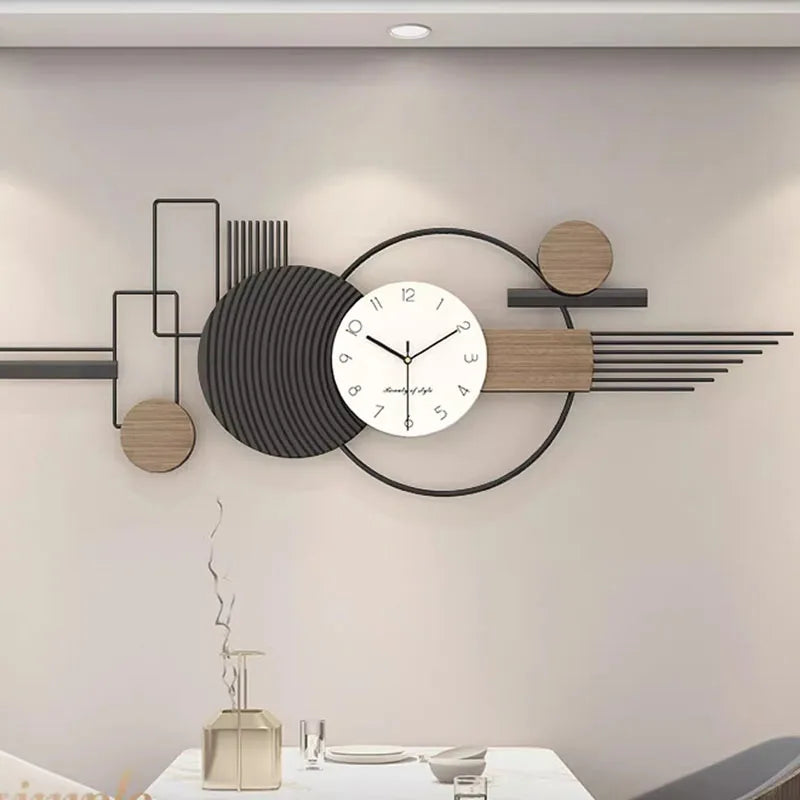 Art Mural Wall Clocks Luxury Living Room Interior Aesthetic Big Size Wall Watch Minimalist Creative Relog De Pared Home Decors