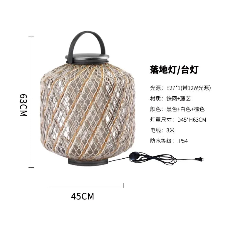Nordic Villa Landscape Garden Light Hotel Bed and Breakfast Corridor Balcony Pavilion Chandelier Outdoor Waterproof Floor Light