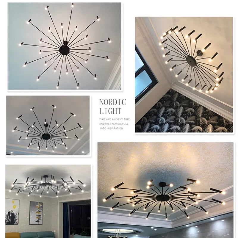 2025 Modern Design Art LED Chandelier Bedroom Restaurant Hanging Light Lighting Lustre LivingRoom Pendant Lamp Home Deco Fixture